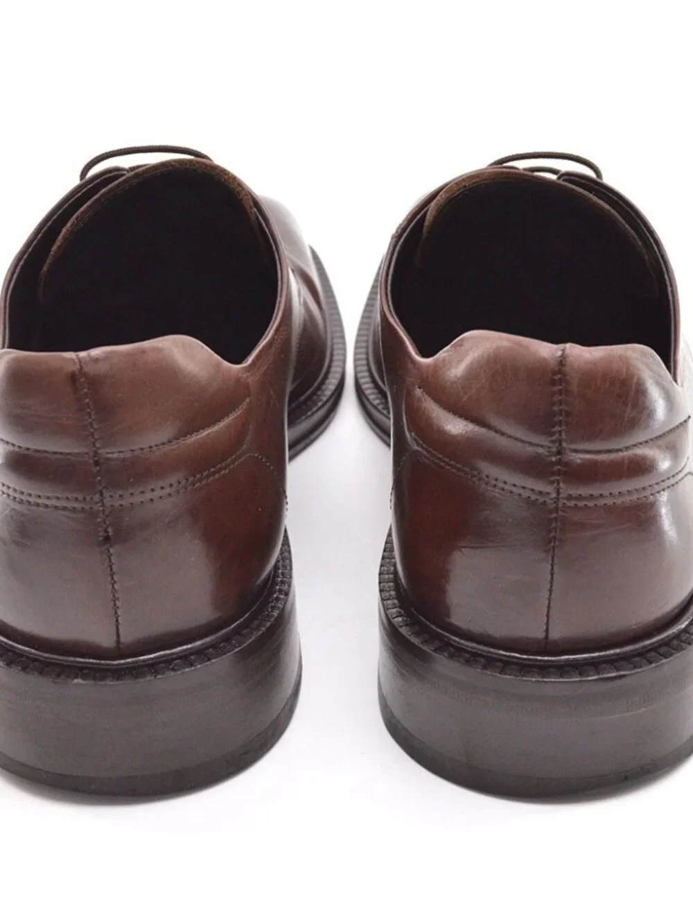 Men Mezlan Lourve Brown Split Square Toe Oxfords 8.5 M